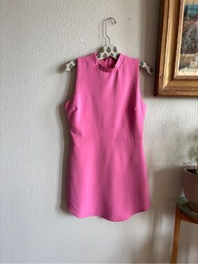 Bright Pink Sleeveless Shift Dress